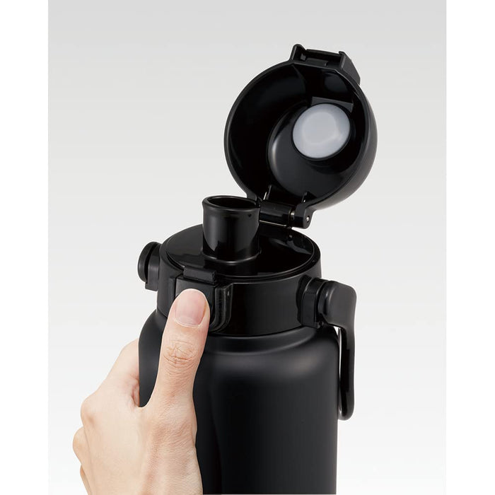 Skater 800ml Black Stainless Steel Water Bottle with Handle