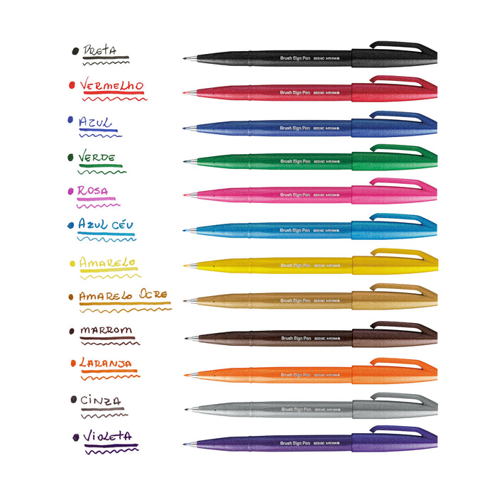 Pentel Brush Touch Felt Pen Burgundy Stationery Ses 15 Cb 2 Set-Kiichin - The #1 Place for Japanese Goods in Your Hand!