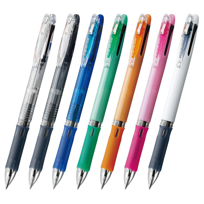 Zebra Ballpoint Pen 3-Color Clip-On Slim White 10-Piece Pack - B-B3A5-W-Kiichin - The #1 Place for Japanese Goods in Your Hand!