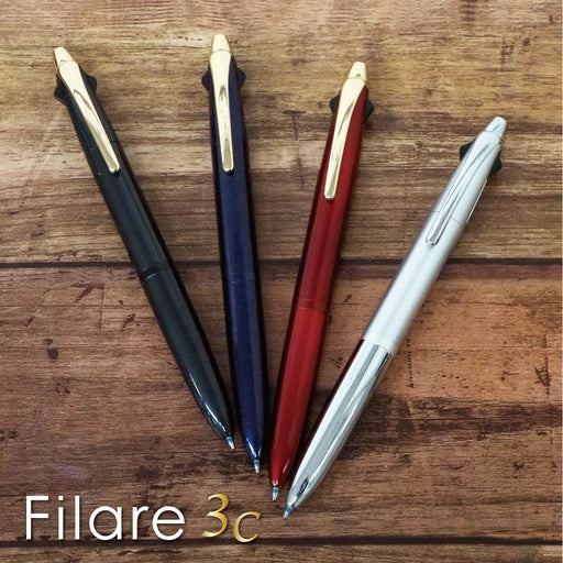Zebra 3-Color Ballpoint Pen Fillare 3C 0.7mm Red P-B3A12-R Model-Kiichin - The #1 Place for Japanese Goods in Your Hand!