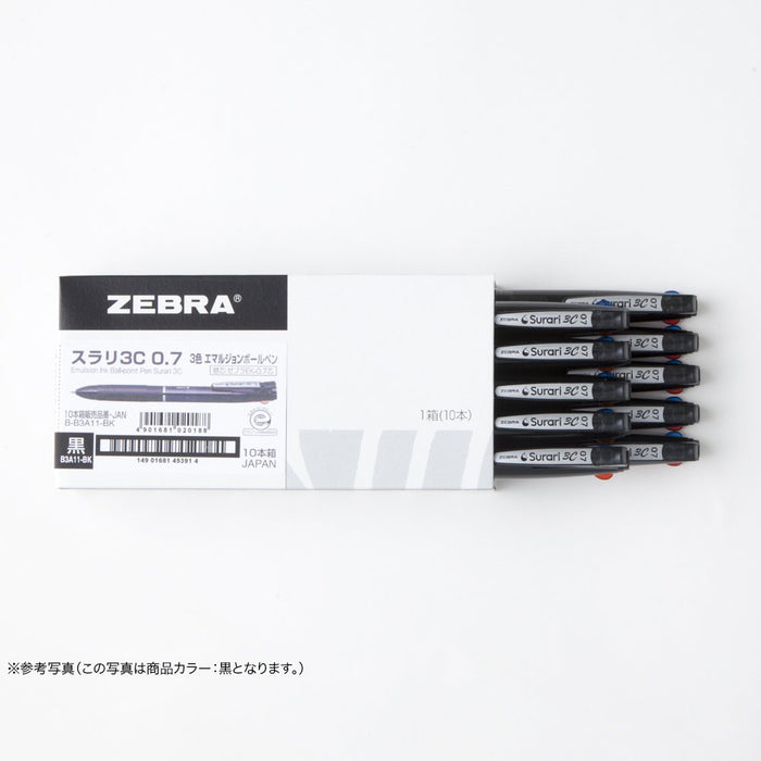 Zebra Slurry 3C 0.7 Light Green Ballpoint Pen 10 Piece Pack-Kiichin - The #1 Place for Japanese Goods in Your Hand!
