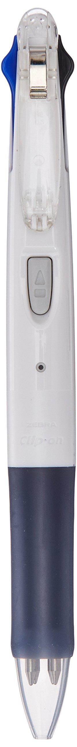 Zebra B4A3W 0.7mm 4-Color Oil-Based Ballpoint Pen with Clip White 4C Axis-Kiichin - The #1 Place for Japanese Goods in Your Hand!