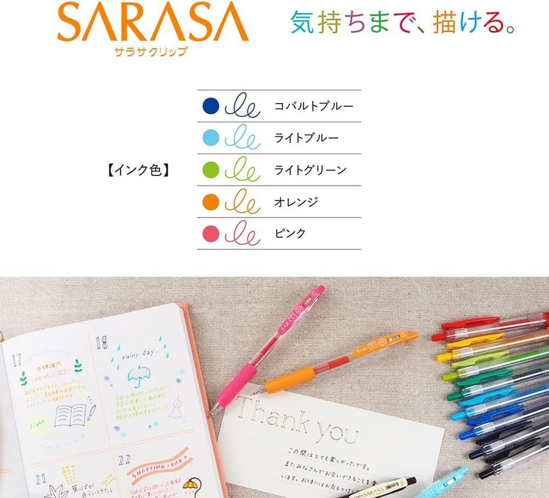 Zebra 5-Color Set 0.7mm Sarasa Clip Gel Ballpoint Pen-Kiichin - The #1 Place for Japanese Goods in Your Hand!