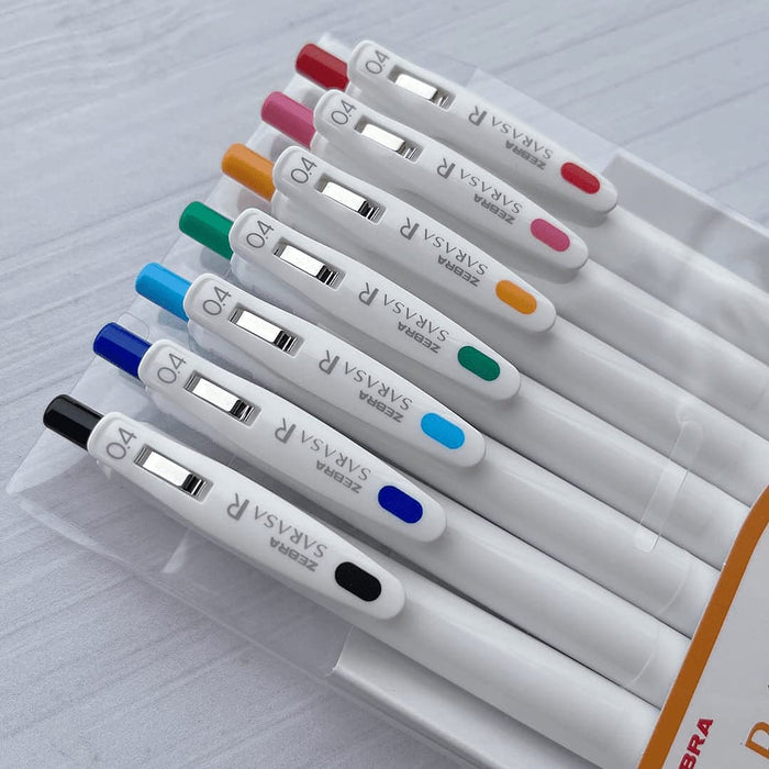 Zebra Sarasa R 7-Color Set 0.4mm Fine-Tip Smooth Gel Ballpoint Pen-Kiichin - The #1 Place for Japanese Goods in Your Hand!