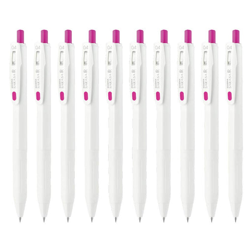 Zebra Sarasa R Gel Ballpoint Pens 0.4mm Magenta Ink Pack of 10-Kiichin - The #1 Place for Japanese Goods in Your Hand!