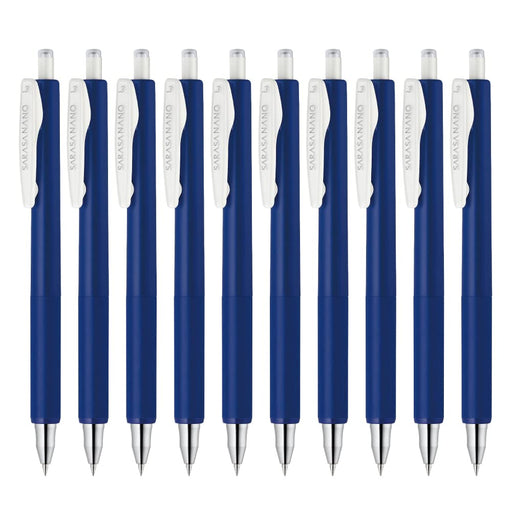 Zebra Blue Sarasanano Gel Ballpoint Pen 0.3mm 10-Pack-Kiichin - The #1 Place for Japanese Goods in Your Hand!