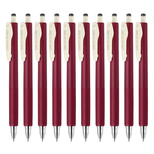 Zebra Sarasanano Gel Ballpoint Pen 0.3mm Cassis Black Pack of 10-Kiichin - The #1 Place for Japanese Goods in Your Hand!