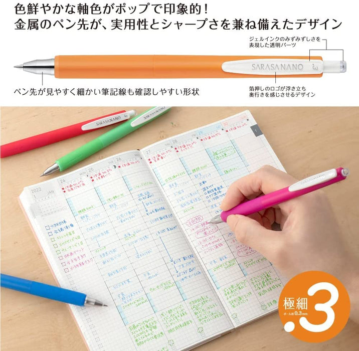 Zebra Sarasanano Gel Ballpoint Pens 0.3mm Purple Pack of 10-Kiichin - The #1 Place for Japanese Goods in Your Hand!