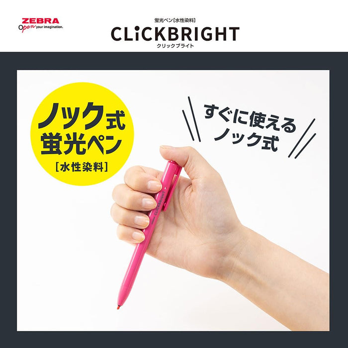 Zebra Click Bright Highlighter Set in 6 Vibrant Colors Wks30-6C-Kiichin - The #1 Place for Japanese Goods in Your Hand!