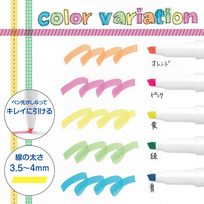 Zebra Blue Mozini Line Highlighter Set - 10 Pieces B-Wks22-Bl-Kiichin - The #1 Place for Japanese Goods in Your Hand!