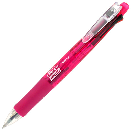 Zebra 4-in-1 Multi-Function Pen with Sharp Clip-On Pink Color Model B4Sa1-Cp Zebra-Kiichin - The #1 Place for Japanese Goods in Your Hand!