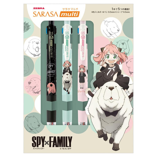 Zebra 4-Color Multi-Function Pen Sharp Sarasa 0.5mm Spy Family Set of 3-Kiichin - The #1 Place for Japanese Goods in Your Hand!