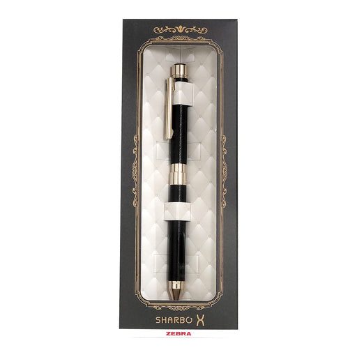 Zebra Shabo X SL6 Black Leather Multi-Function Pen Gift Set with Refill SB36-GS-LBK-Kiichin - The #1 Place for Japanese Goods in Your Hand!