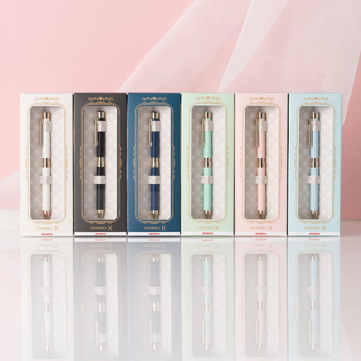 Zebra Shabo X SL6 Black Leather Multi-Function Pen Gift Set with Refill SB36-GS-LBK-Kiichin - The #1 Place for Japanese Goods in Your Hand!