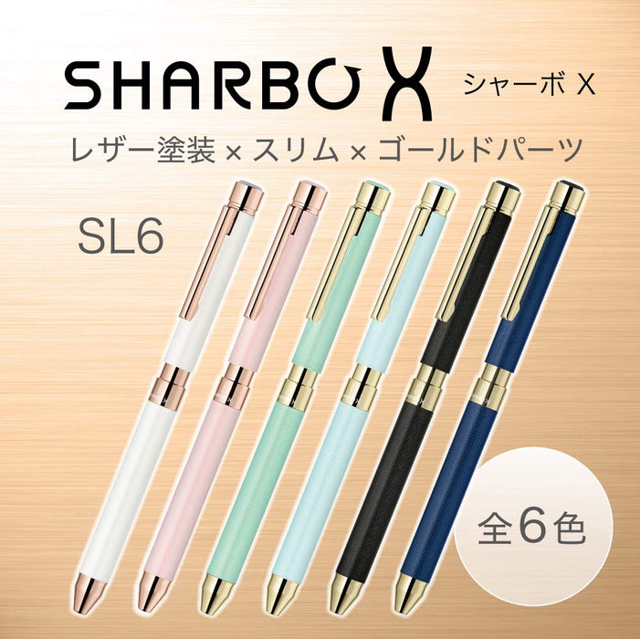 Zebra Shabo X SL6 Leather Mint Green Multi-Function Pen SB36-LMG-Kiichin - The #1 Place for Japanese Goods in Your Hand!