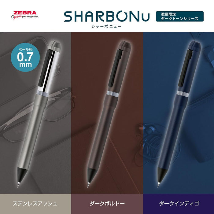 Zebra Sharbo Nu Multi-Function Dark Indigo Pen 0.7mm - Dark Tone Series-Kiichin - The #1 Place for Japanese Goods in Your Hand!