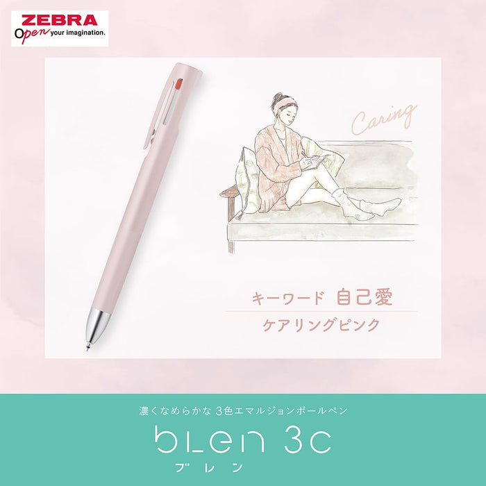 Zebra Blen 3C Multicolor Ballpoint Pen 0.5mm My Style Caring Pink Body-Kiichin - The #1 Place for Japanese Goods in Your Hand!