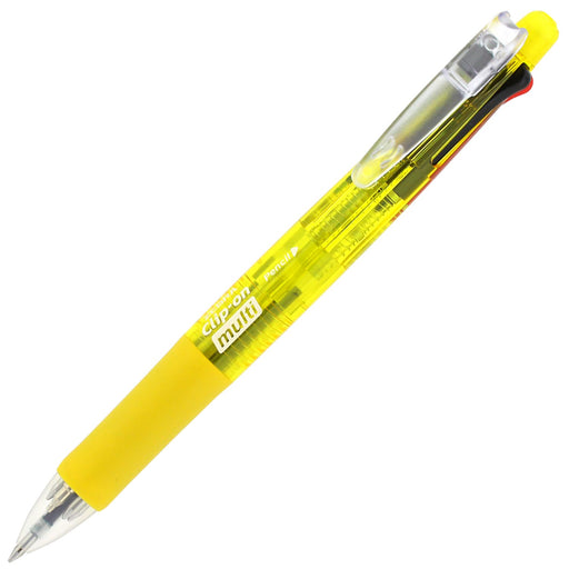 Zebra 4-Color Multifunctional Pen Sharp Clip-On Yellow B4Sa1-Cy-Kiichin - The #1 Place for Japanese Goods in Your Hand!