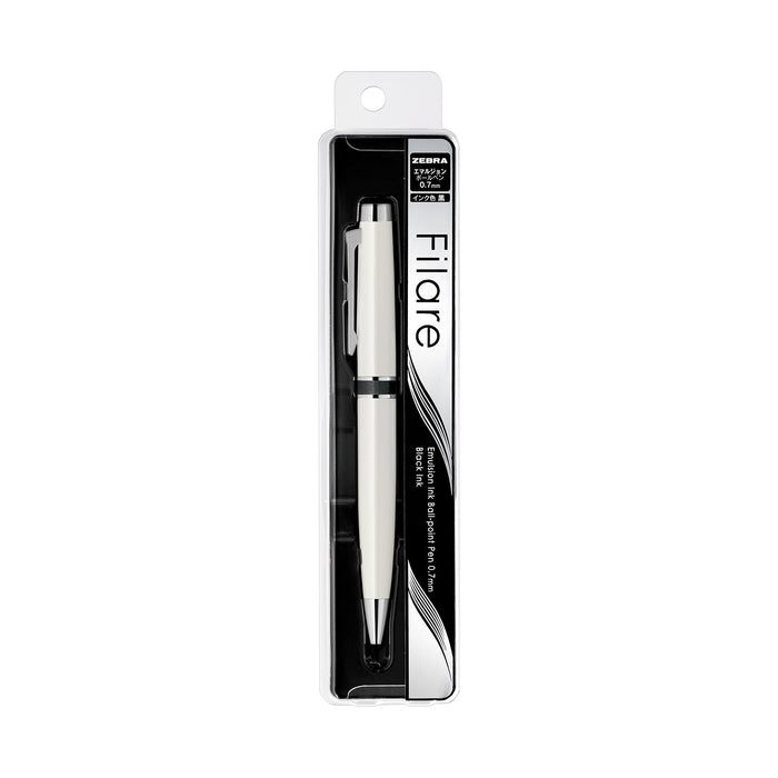 Zebra 10-Pack White Fillare 0.7 Oil-Based Ballpoint Pen BP-BA68-W-Kiichin - The #1 Place for Japanese Goods in Your Hand!