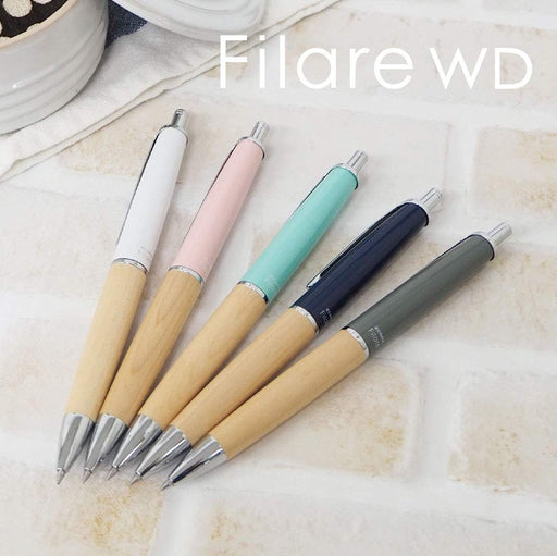 Zebra Ballpoint 0.5 Pen Limited White Color Oil-Based Wood Knock Type Fillare P-Bas76-Na-W-Kiichin - The #1 Place for Japanese Goods in Your Hand!