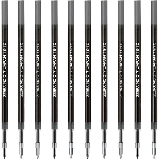 Zebra B-RNC7-BK 10pcs Black 0.7 Lead Bren NC Oil-Based Ballpoint Pen Refill-Kiichin - The #1 Place for Japanese Goods in Your Hand!