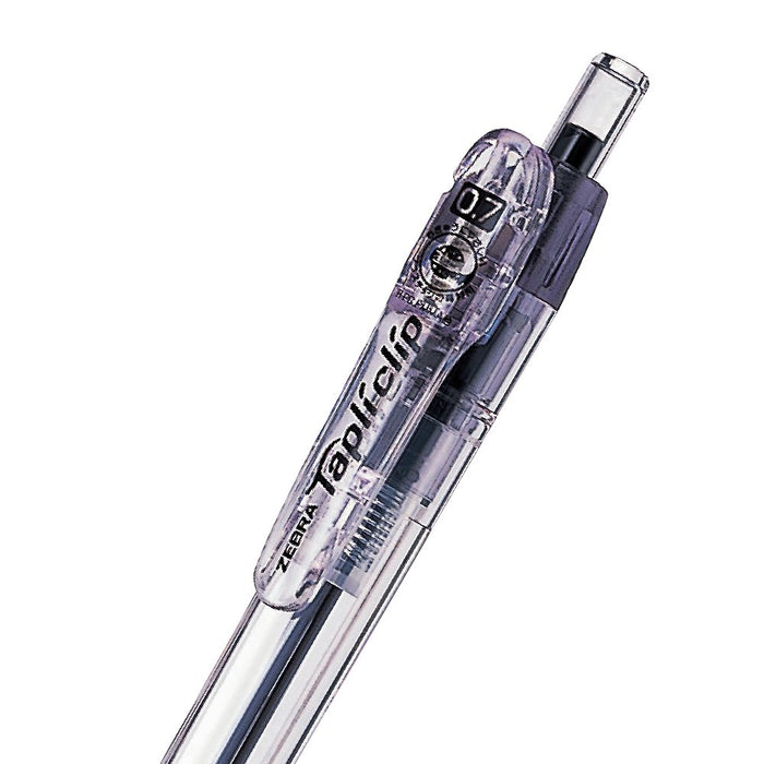 Zebra Tapuri Clip 0.7 Black Oil-Based Ballpoint Pen 5 Pieces Set-Kiichin - The #1 Place for Japanese Goods in Your Hand!