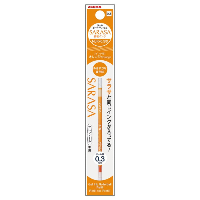 Zebra Ballpoint Pen Refill Prefeel Sarasa Orange Lead Njk-0.3 Pack of 10-Kiichin - The #1 Place for Japanese Goods in Your Hand!