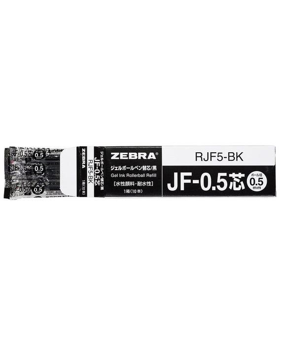 Zebra Sarasa JF-0.5 Black Gel Ballpoint Pen Refills 10 Pieces-Kiichin - The #1 Place for Japanese Goods in Your Hand!