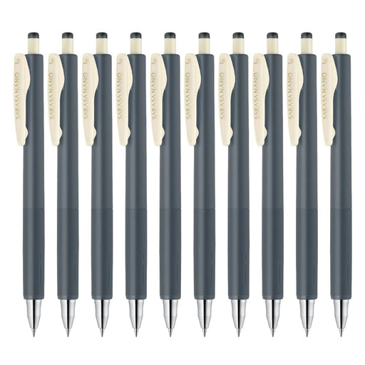 Zebra Sarasanano 0.3mm Dark Gray Gel Ballpoint Pens Pack of 10-Kiichin - The #1 Place for Japanese Goods in Your Hand!