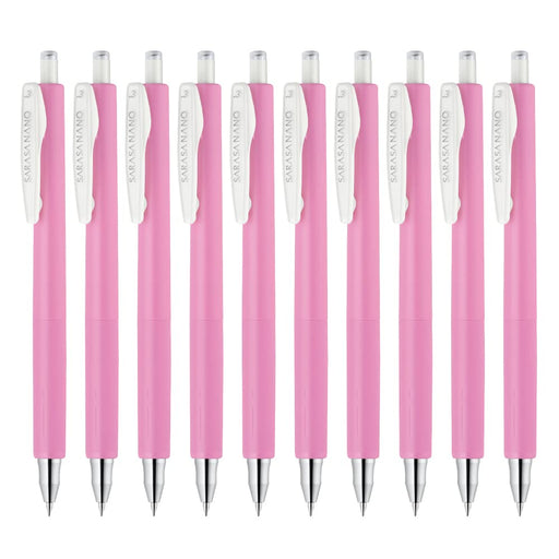 Zebra Sarasanano Gel Ballpoint Pens 0.3mm Light Pink Pack of 10-Kiichin - The #1 Place for Japanese Goods in Your Hand!