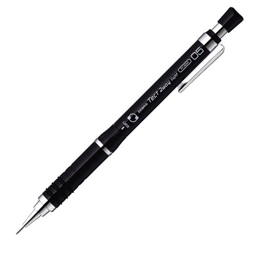 Zebra Tect Two Way Light Pure Black 0.5 Mechanical Pencil 10-Pack-Kiichin - The #1 Place for Japanese Goods in Your Hand!