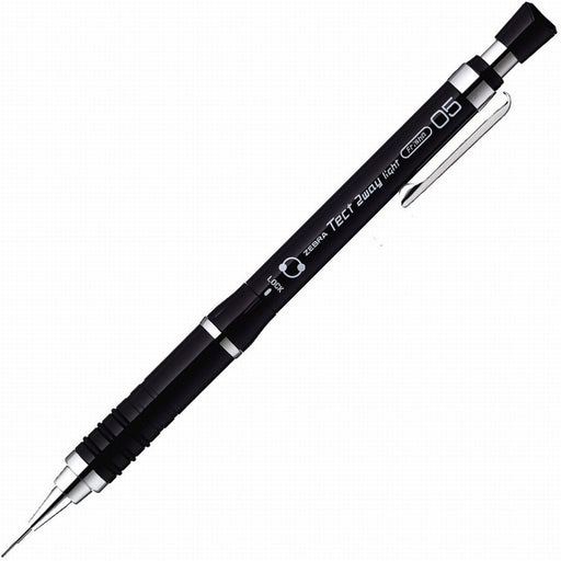 Zebra Tect Two Way Light Mechanical Pencil 0.5 Pure Black MA42-PBK-Kiichin - The #1 Place for Japanese Goods in Your Hand!