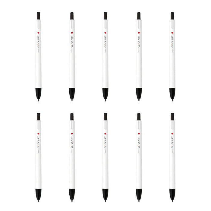 Zebra ClickArt Black Water-Based Pen Set 10 Pieces B-WYSS22-BK-Kiichin - The #1 Place for Japanese Goods in Your Hand!