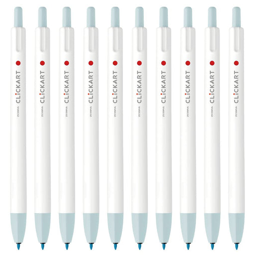 Zebra Clickart Powder Blue Water-Based Pen Pack of 10 Pieces - B-Wyss22-Pob-Kiichin - The #1 Place for Japanese Goods in Your Hand!
