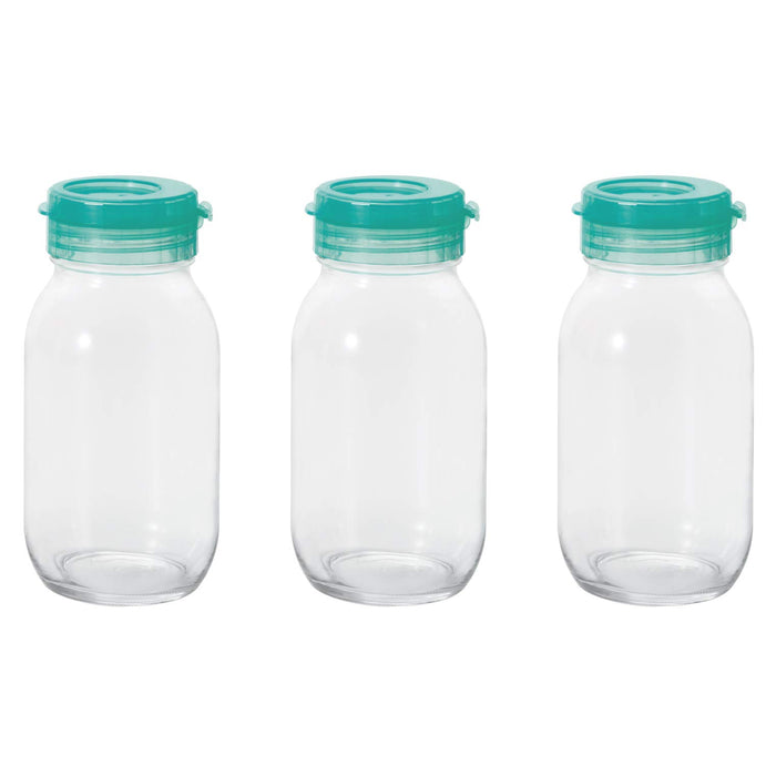 Aderia Japan 3Pc 925Ml Green Storage Container - User-Friendly Pot Bottle for Cold Water, Barley Tea, and Plum Wine-Kiichin - The #1 Place for Japanese Goods in Your Hand!