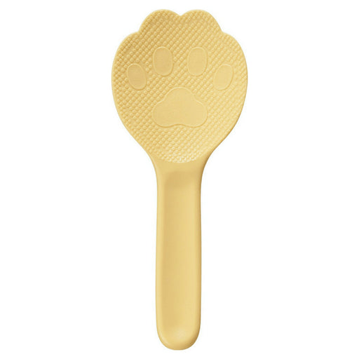 Akebono Non-Stick Kitty Cat Paw Shamoji Rice Spatula - Yellow (16.5cm)-Kiichin - The #1 Place for Japanese Goods in Your Hand!