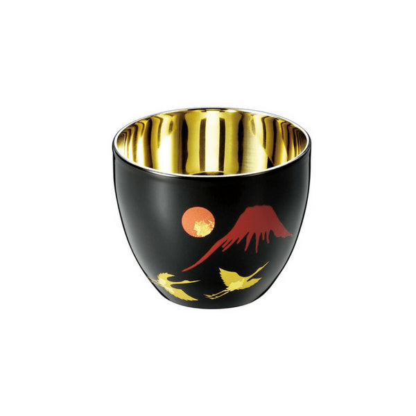 Asahi Shi-Moa Maki-E Akafuji-Ni-Tsuru 58Ml Double-Wall Sake Cup-Kiichin - The #1 Place for Japanese Goods in Your Hand!