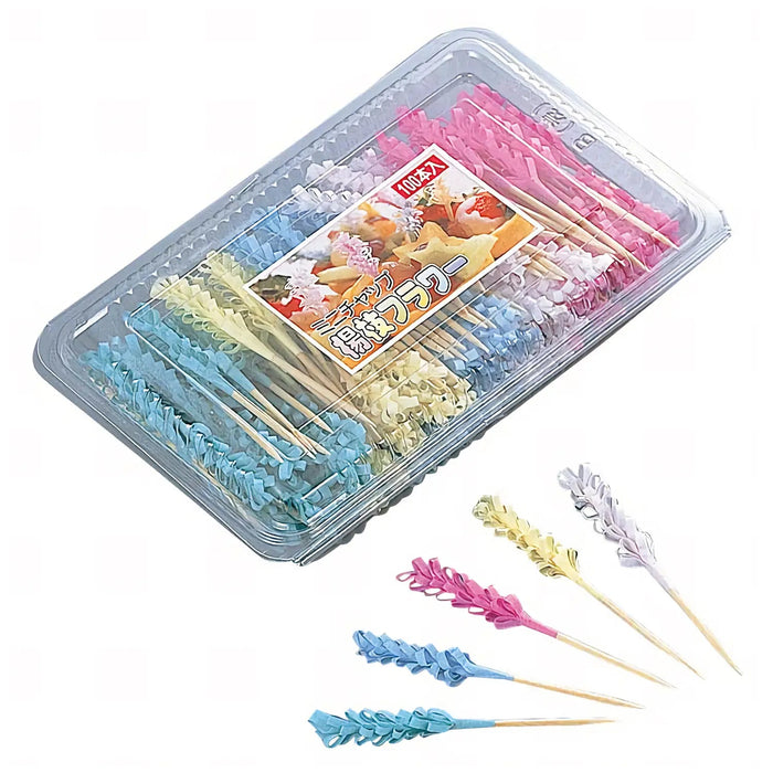 Ebm 100Ct Japanese Wood Food Picks - Colorful Selection-Kiichin - The #1 Place for Japanese Goods in Your Hand!