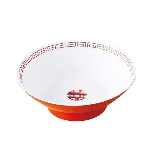 Entec Japan Zuishou Melamine Double Happiness Ramen Noodle Bowl - 670ml-Kiichin - The #1 Place for Japanese Goods in Your Hand!