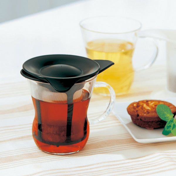 Hario Glass Mug with Infuser 200ml - White-Kiichin - The #1 Place for Japanese Goods in Your Hand!