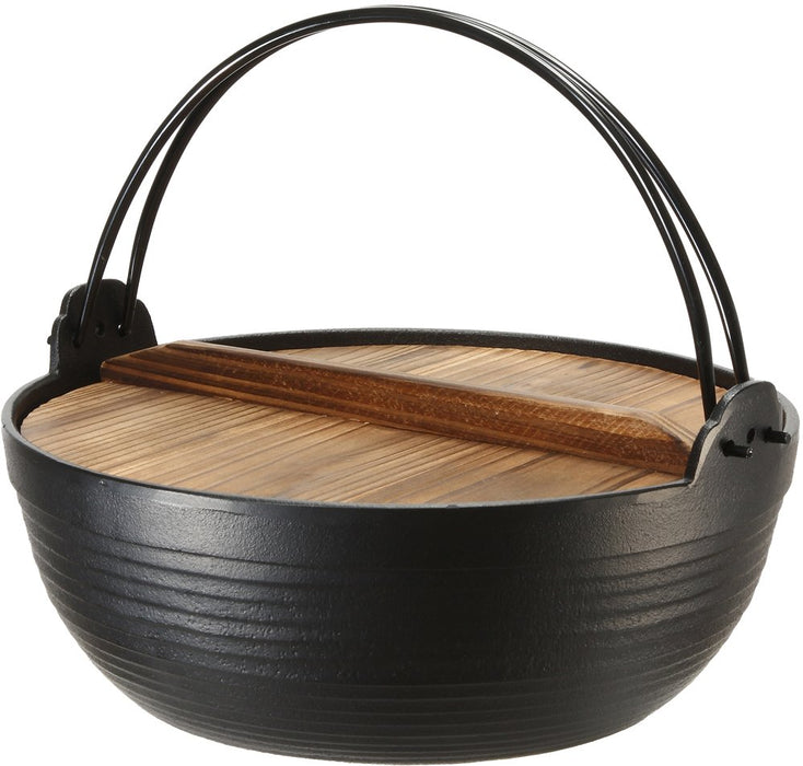 Ikenaga Tekko Nambu Iron Round Pot - Authentic Japanese 18cm Country Pot-Kiichin - The #1 Place for Japanese Goods in Your Hand!