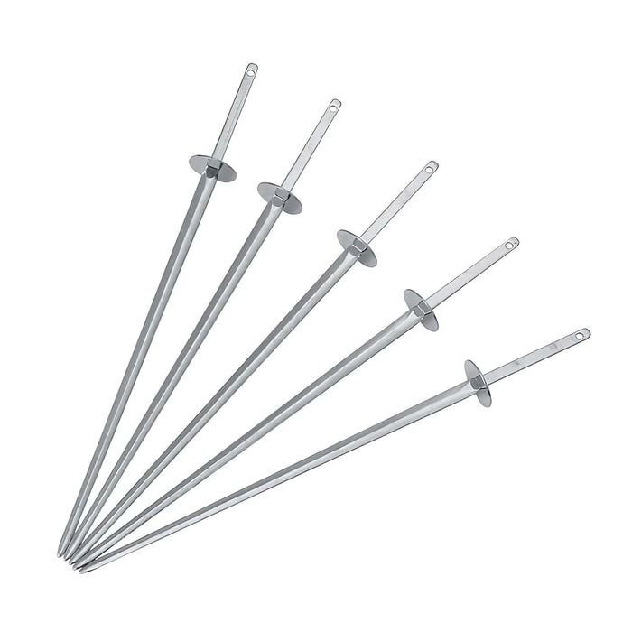 Kinka Stainless Steel Flange Head Metal Skewer - Durable and Versatile Cooking Tool-Kiichin - The #1 Place for Japanese Goods in Your Hand!