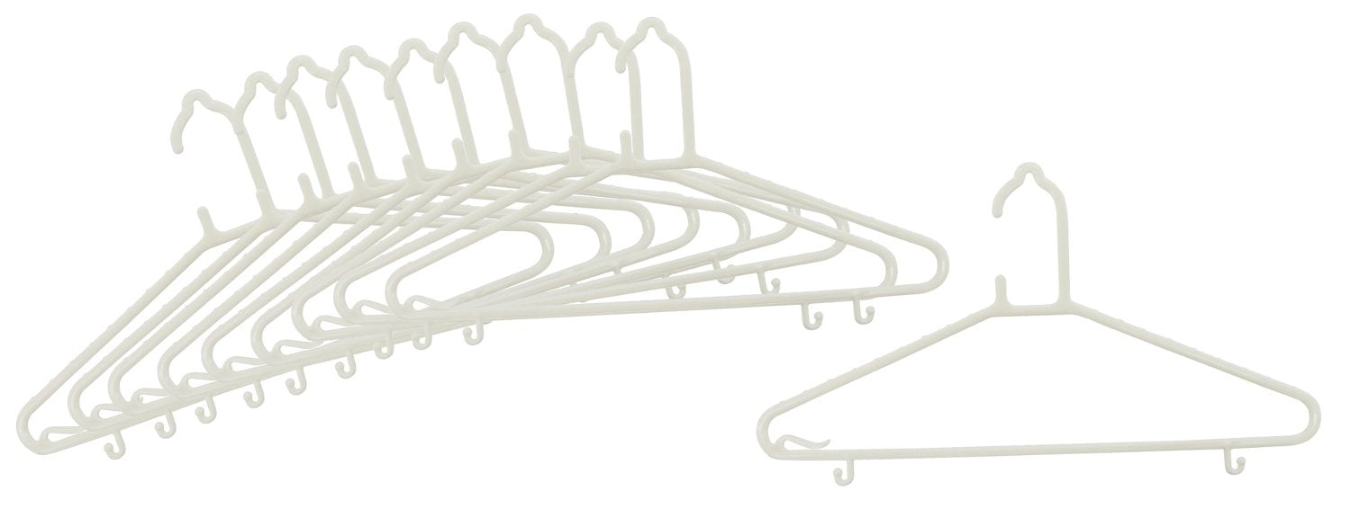 Kokubo Industry 10-Piece Off-White Hanger Set - Japan-Kiichin - The #1 Place for Japanese Goods in Your Hand!