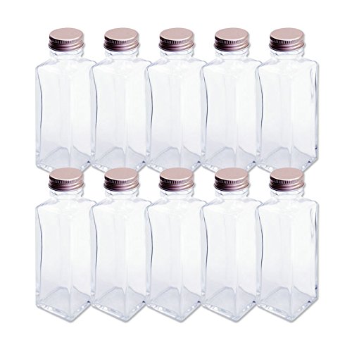 Rhyme Japan Herbarium Square Column Glass Bottle Set - 100Cc (10-Pc)-Kiichin - The #1 Place for Japanese Goods in Your Hand!