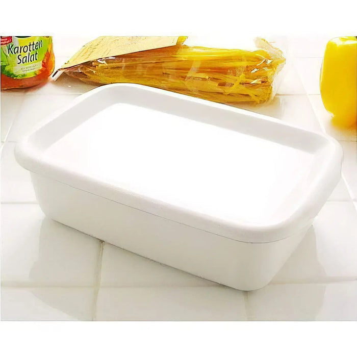 Noda Horo White Series Enamel Large Food Containers with Lid - Premium Quality Storage Solution-Kiichin - The #1 Place for Japanese Goods in Your Hand!