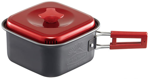 Skater Aluminum Square One Pot Ramen Cooker 1.2L Red Anc1-A-Kiichin - The #1 Place for Japanese Goods in Your Hand!