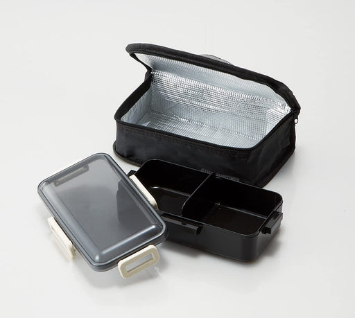 Skater 830ml Bento Box w/Insulated Bag & Antibacterial Lid - Black (KCPFLB8AG-A)-Kiichin - The #1 Place for Japanese Goods in Your Hand!