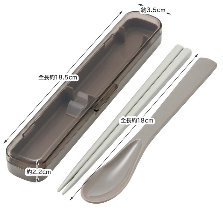 Skater 18cm Spoon Chopsticks Box Set Antibacterial Mauve Gray Cac1Aag-A-Kiichin - The #1 Place for Japanese Goods in Your Hand!
