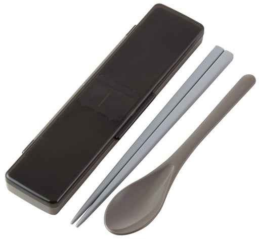 Skater CCS45SAAG-A 21cm Antibac Chopsticks & Spoon Set Charcoal Gray-Kiichin - The #1 Place for Japanese Goods in Your Hand!