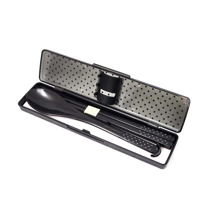 Skater Combi Set 21cm Spoon Chopsticks Black Dot CCS45SA Dishwasher Safe-Kiichin - The #1 Place for Japanese Goods in Your Hand!